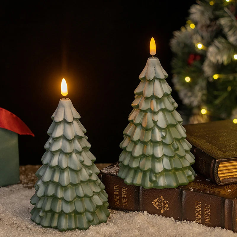 Christmas Tree Flameless LED Candle | 3D Flame, Battery Operated Flameless LED Candle Nixie