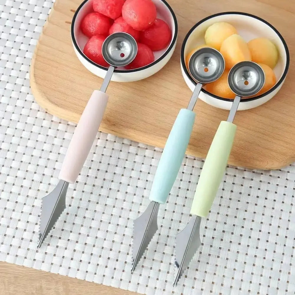 2-in-1 Stainless Steel Ice Cream Baller & Fruit Scoop Tool Fruit & Ice Cream Scoop Nixie