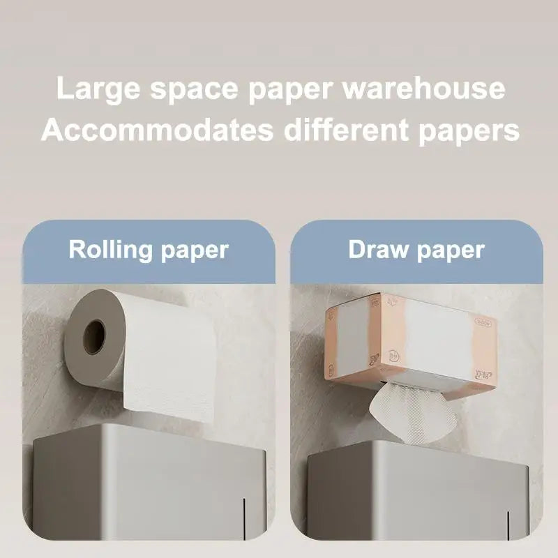 Wall-Mounted Toilet Paper Holder No-Drill Bathroom Dispenser Toilet Paper Holder Nixie