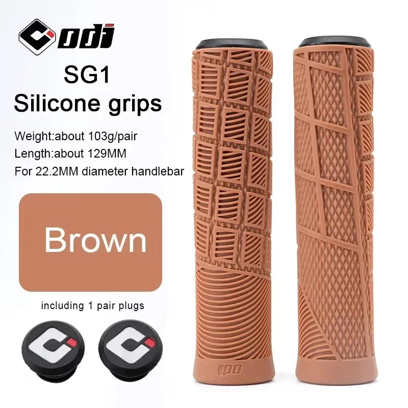 ODI Silicone MTB Bike Handlebar Grips – BMX & Folding Bike Bike Handlebar Grips Nixie SG1-Brown