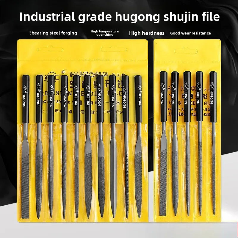 5/10PC Steel File Set – Flat, Round & Square Wood Carving Files Hand File Set Nixie