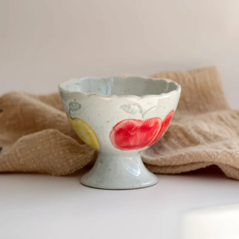Hand Painted Apple Ceramic Coffee Mug – Cute Couple Gift Ceramic Coffee Mug Nixie