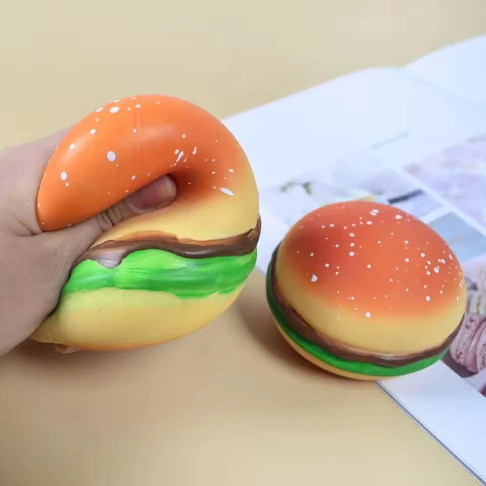 Burger Squishy Toy – Slow Rebound Soft Foam Fidget Squeeze Squishy Fidget Toy Nixie