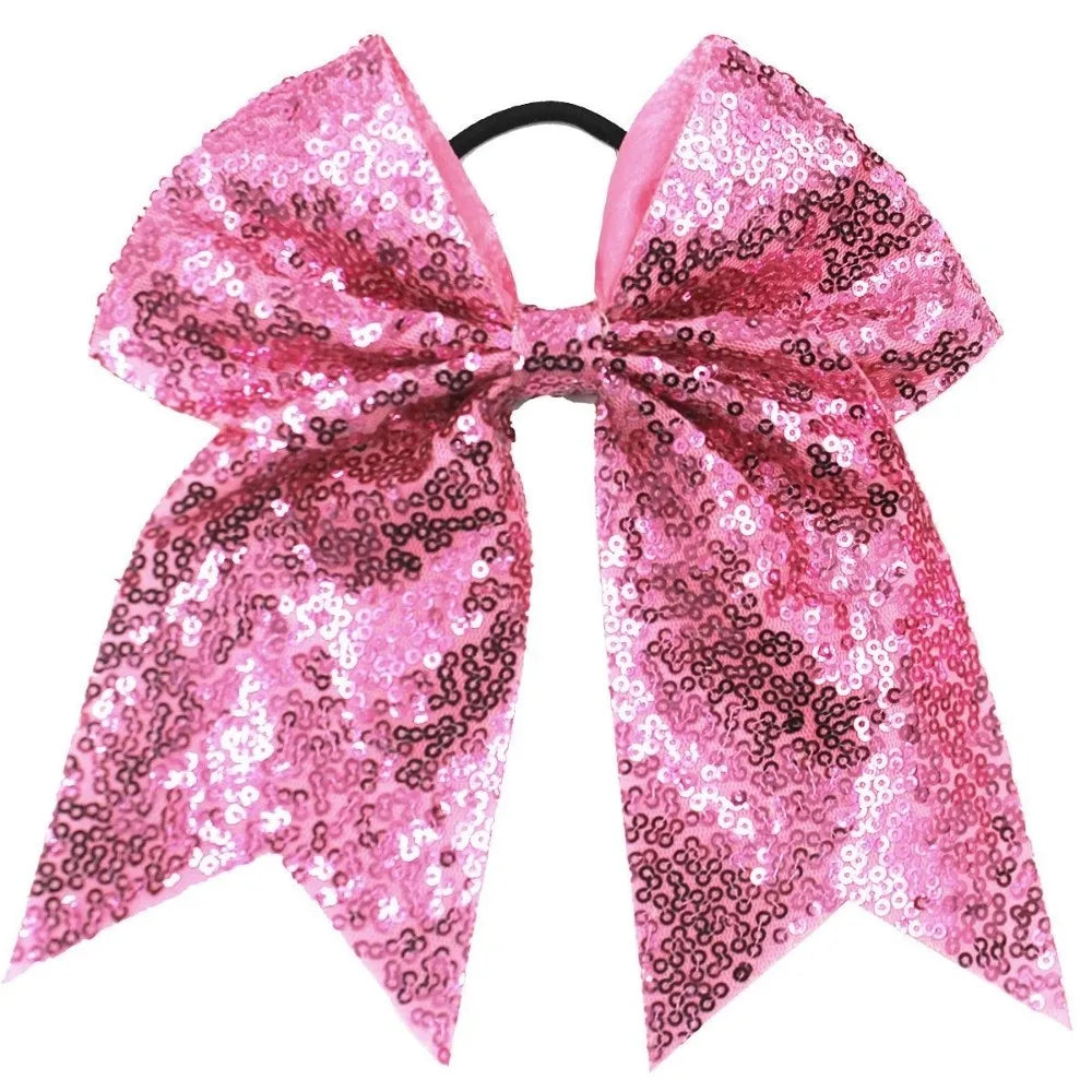 Sparkly Glitter Sequin Dovetail Bows Elastic Hair Ties for Girls