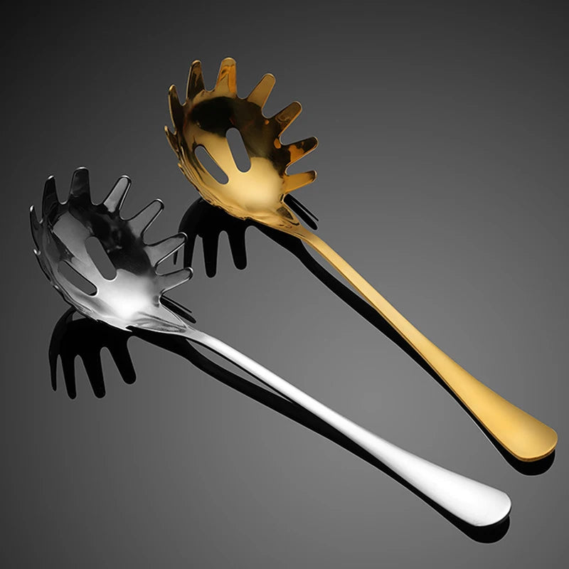 Stainless Steel Noodle Spoon Pasta Server & Food Strainer Pasta Server Spoon Nixie