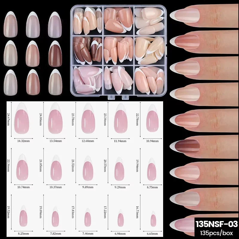 150Pcs Acrylic Press On Nails Full Cover False Tips Salon DIY Press On Nails Nixie