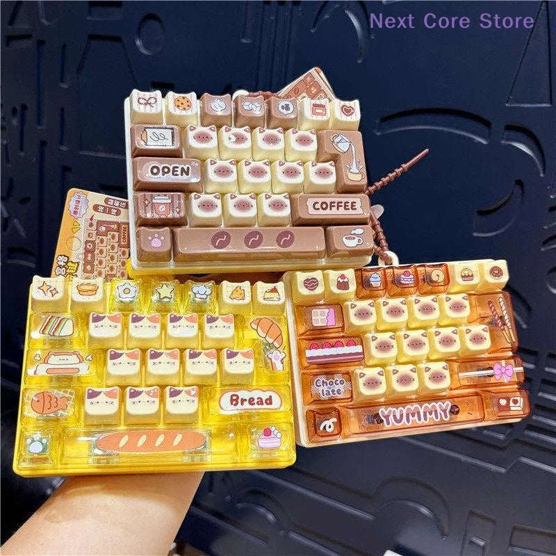 26-Key Fidget Keyboard Toy Mini Bag Charm Pendant Keychain Fidget Keychain Toy Nixie