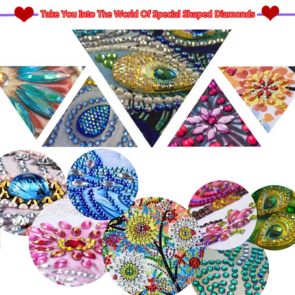 6-Pack Christmas DIY Diamond Art Greeting Card Kit with Envelopes Diamond Art Card Kit Nixie