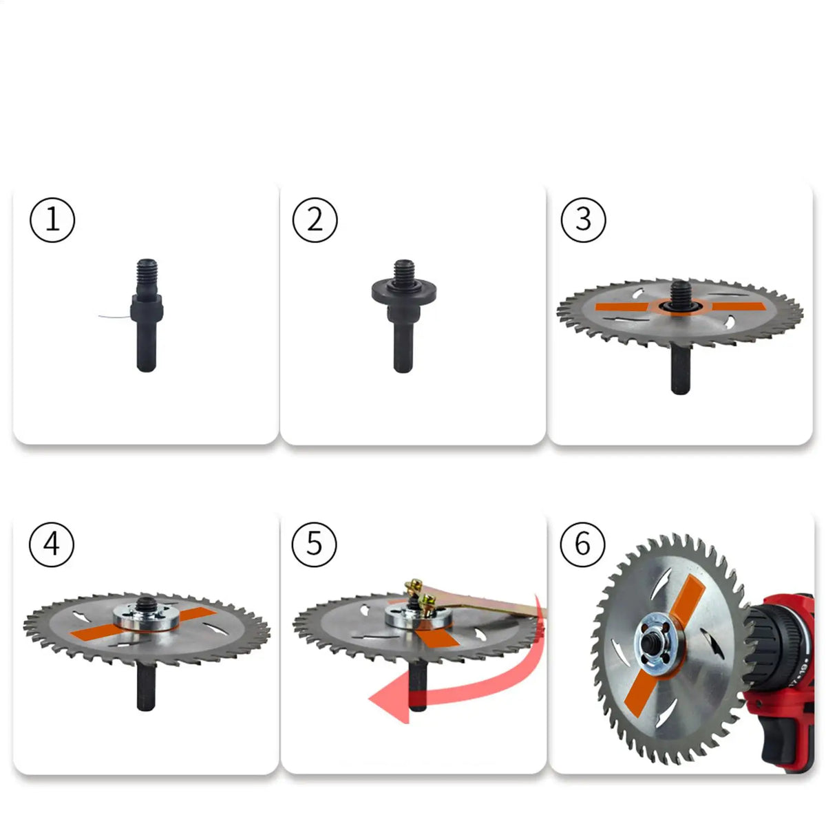 Angle Grinder Connecting Rod Adapter Kit for 10–13mm Drills