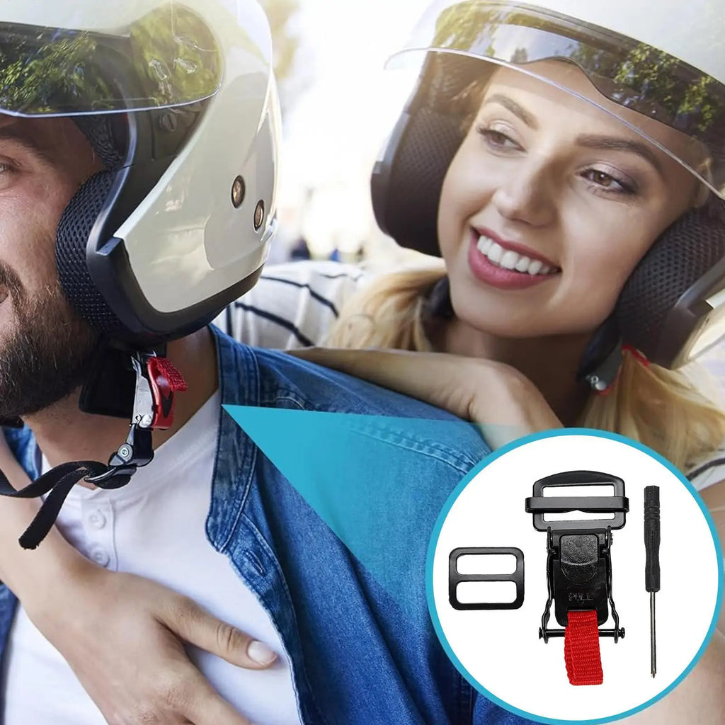 Motorcycle Helmet Quick Release Chin Strap Double D-Ring Buckle