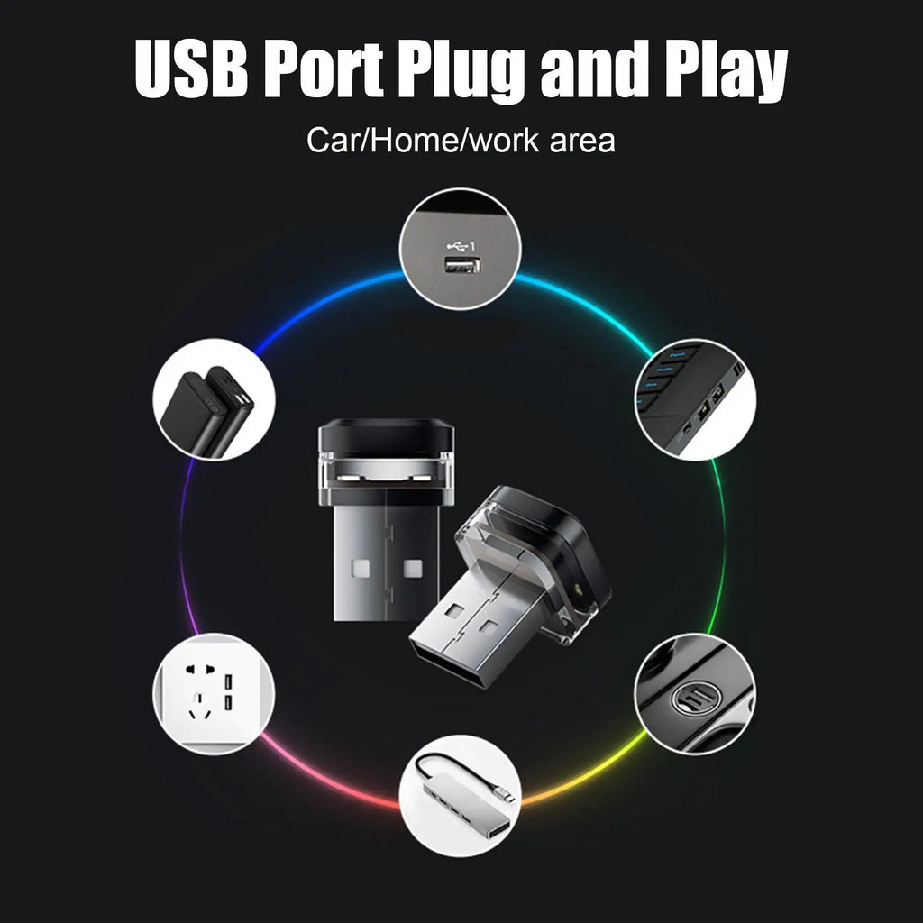 USB Car LED Ambient Light | Multi-Color, No Modification
