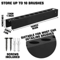 10-Hole Steel Detailing Brush Holder – Wall Mounted Rack Brush Storage Rack Nixie Black