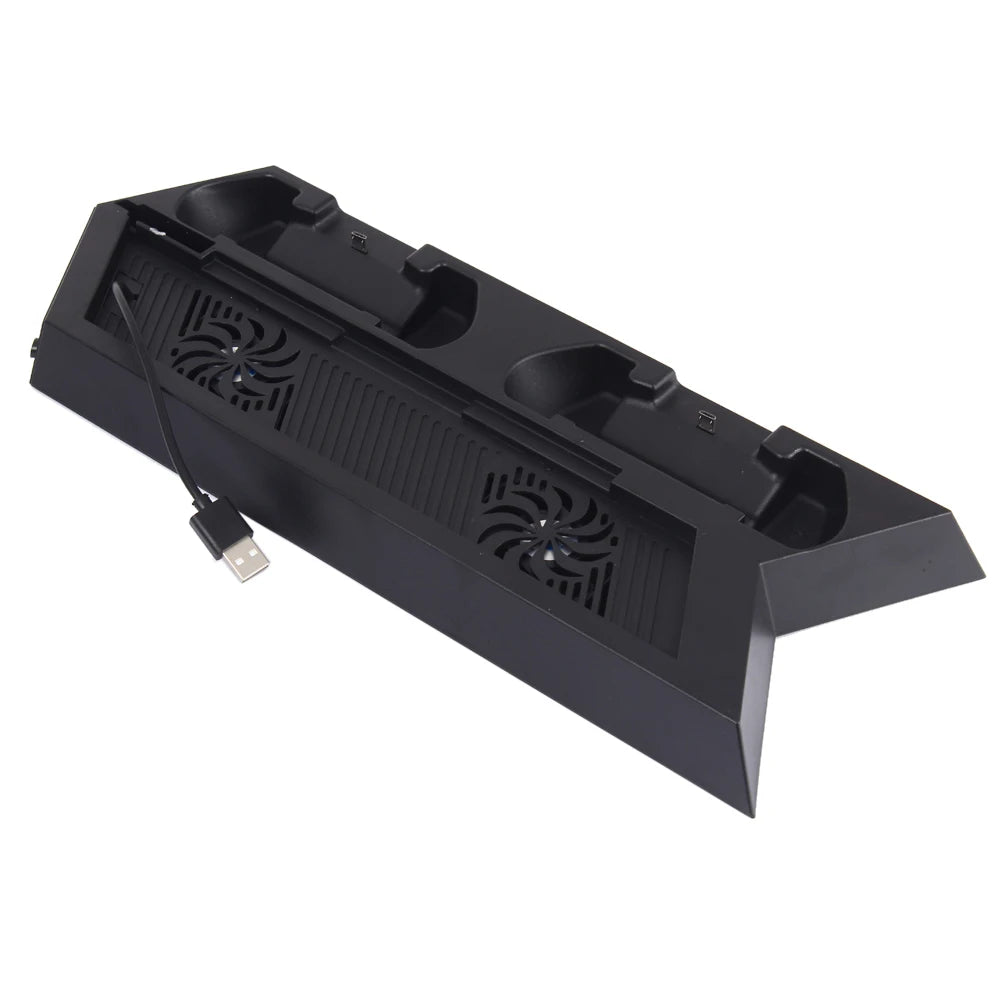 PS4 Vertical Stand Cooling Fan & Dual Controller Charging Dock Gaming Charging Stand Nixie
