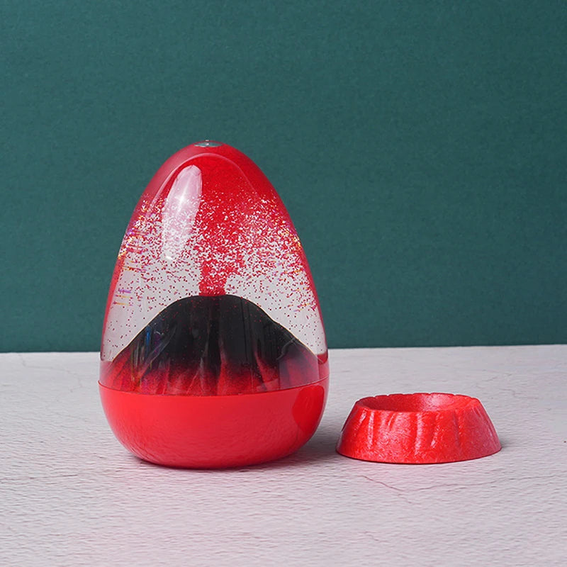 Volcanic Eruption Acrylic Liquid Hourglass Timer Ornament