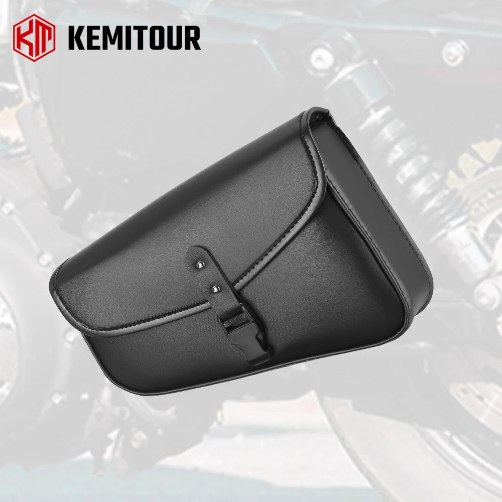 Waterproof PU Leather Motorcycle Swingarm Saddlebag | KEMITOUR