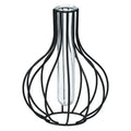 Glass Vase with Wrought Iron Stand | Modern Nordic Home Decor Decorative Glass Vase Nixie Black2