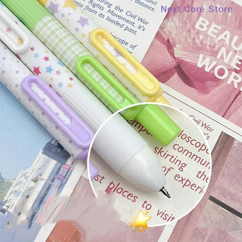 4-Pack Aesthetic Gel Pens 0.5mm Fine Point Quick-Dry Smooth Writing Gel Pens Set Nixie