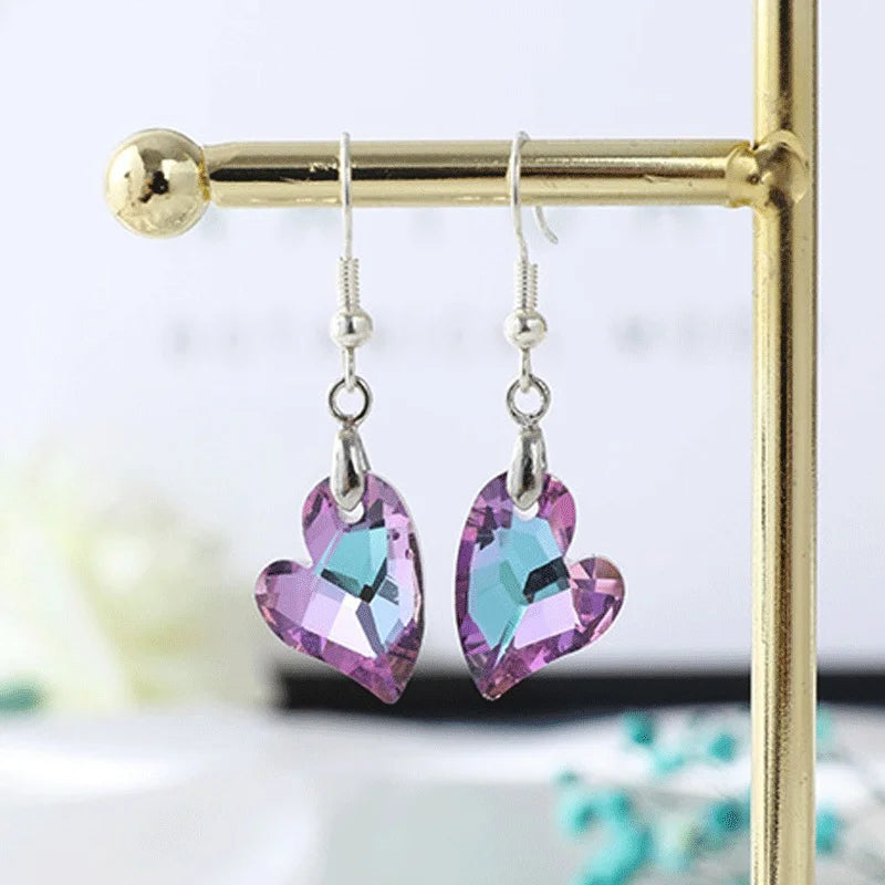 Crystal Heart Jewelry Set – 3-Piece Necklace & Earrings Crystal Jewelry Set Nixie