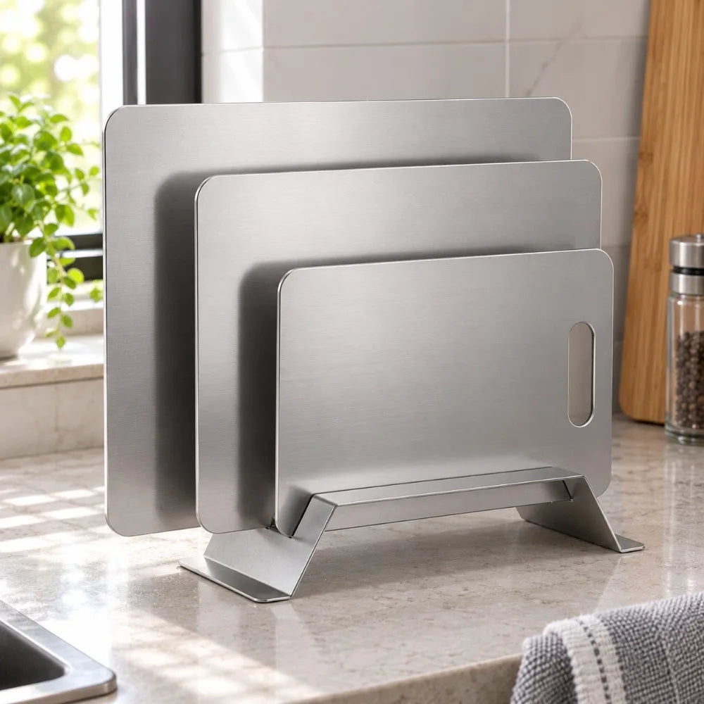Stainless Steel Cutting Board & Pot Lid Holder Organizer Kitchen Organizer Stand Nixie