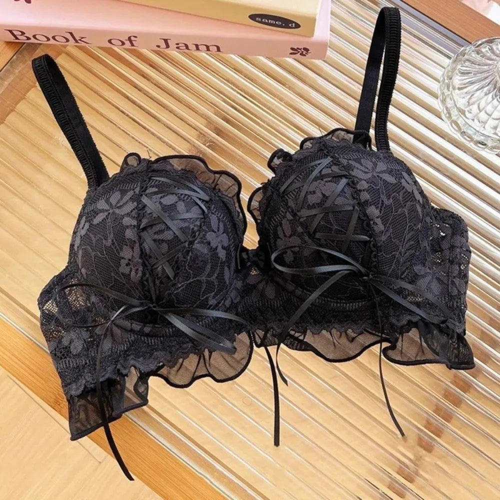 Sweet Lace Push-Up Bralette – Wire-Free Japanese Style Lingerie Lace Push-Up Bralette Nixie