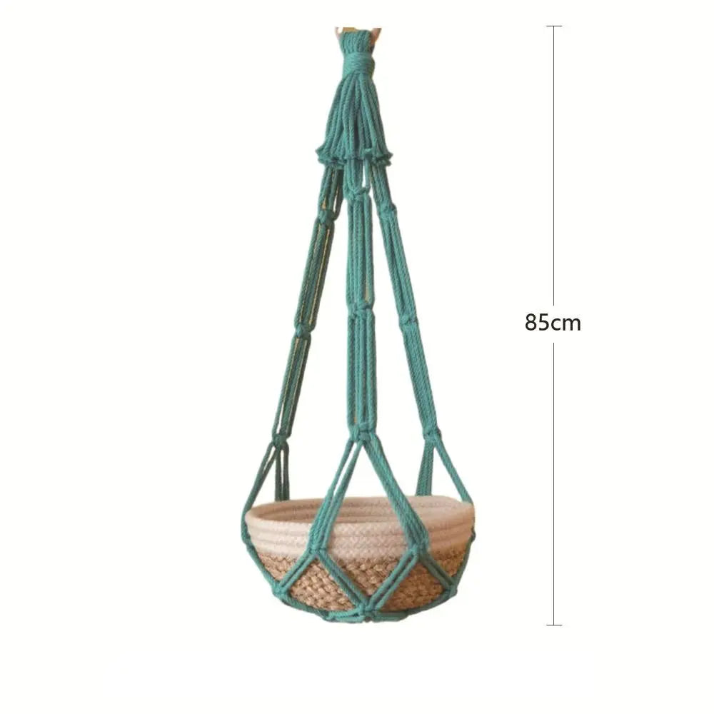 Macrame Plant Hanger Cotton Rope – Indoor & Balcony Décor Macrame Plant Hanger Nixie