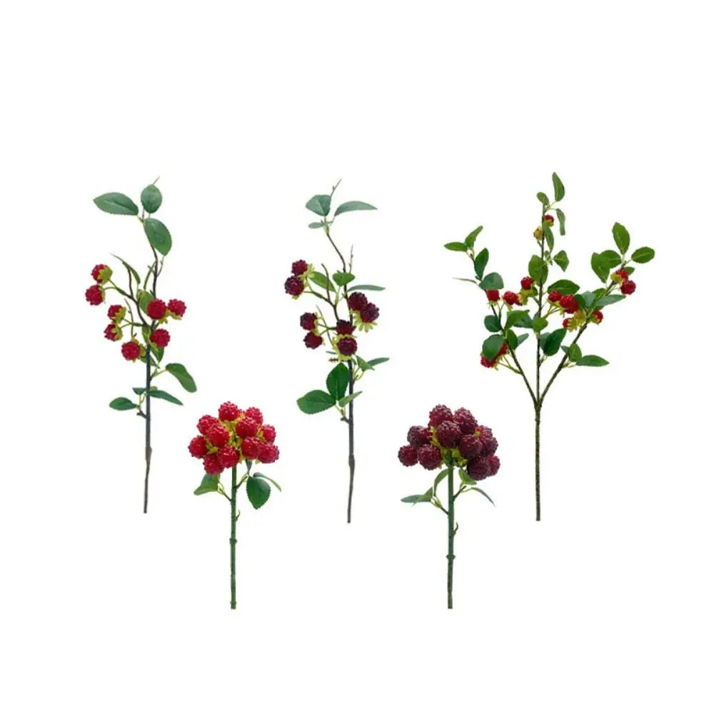 Raspberry Faux Berry Branches – Artificial Plant Décor Artificial Berry Branches Nixie
