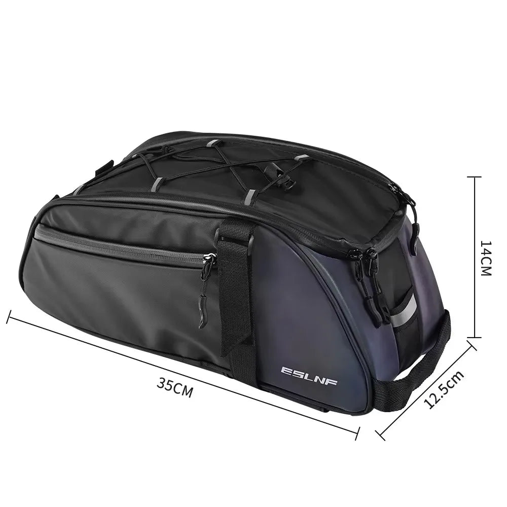 ESLNF Large Capacity Bike Rear Rack Bag – Rainproof Pannier Bicycle Pannier Bag Nixie Gradient Color