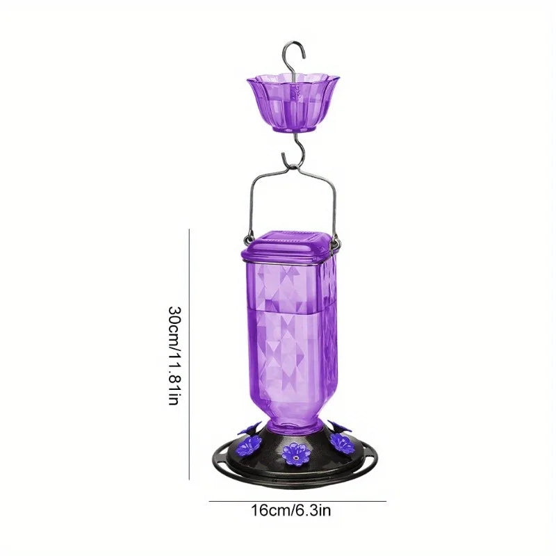 Hanging Glass Hummingbird Feeder – 6 Ports, Leak-Proof Bird Feeder Nixie