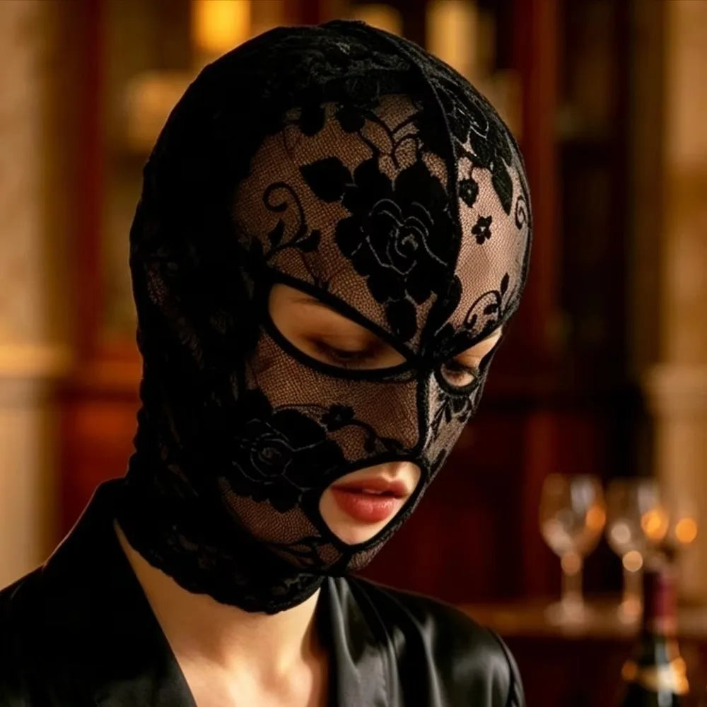 Lace Masquerade Mask – See-Through Halloween Cosplay Party