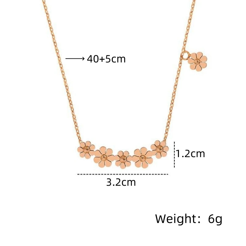 Petal Stainless Steel Pendant Necklace – Women's Fashion Jewelry Pendant Necklace Nixie Rose Gold