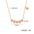 Petal Stainless Steel Pendant Necklace – Women's Fashion Jewelry Pendant Necklace Nixie Rose Gold