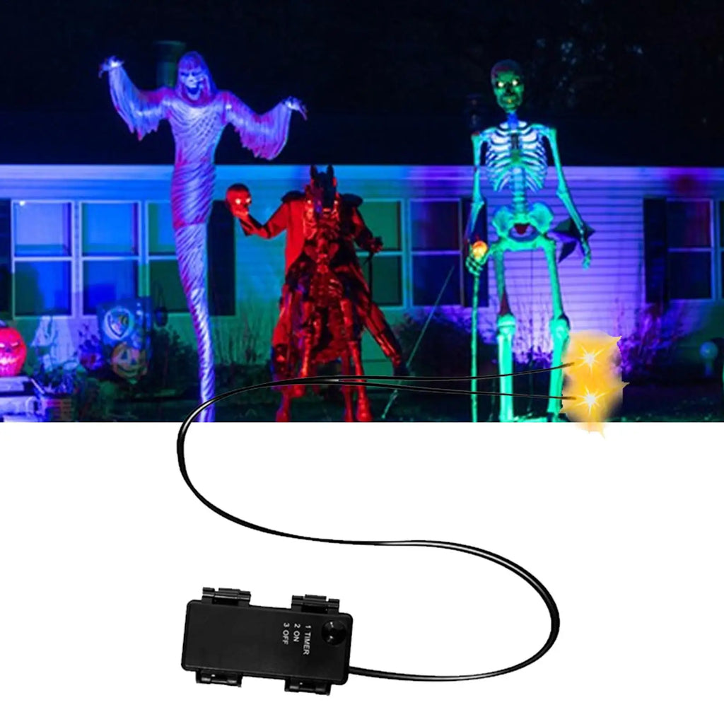 Halloween Glowing Eye LED Lights for Pumpkins with Timer Halloween LED Decoration Nixie