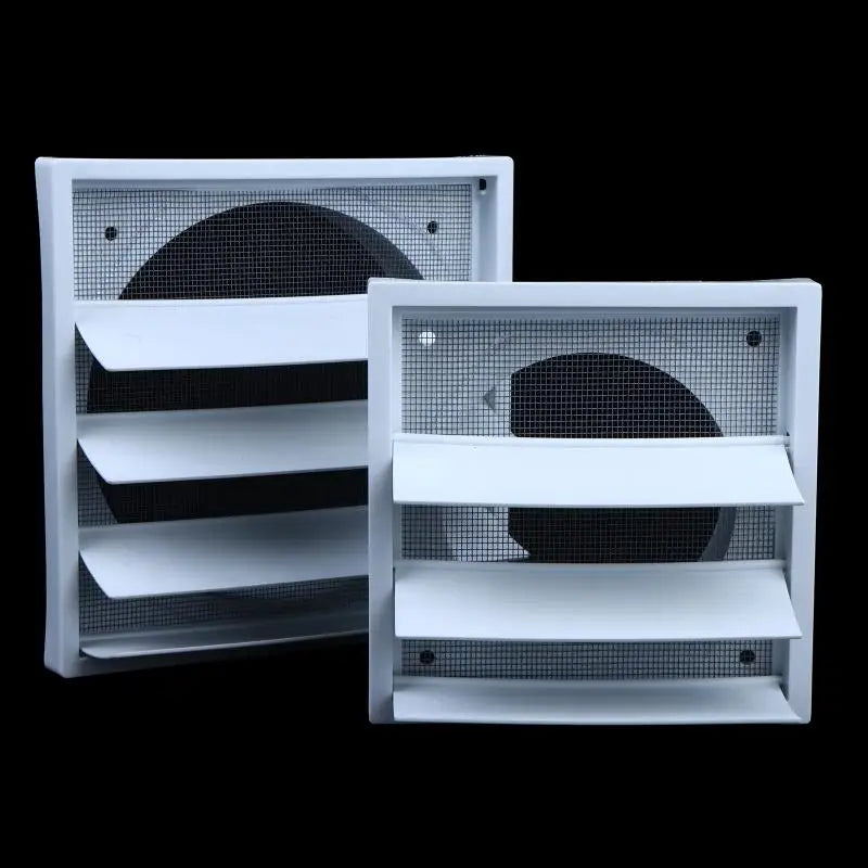 White Exterior Vent Cover Grille – One-Way Plastic Exhaust Hood