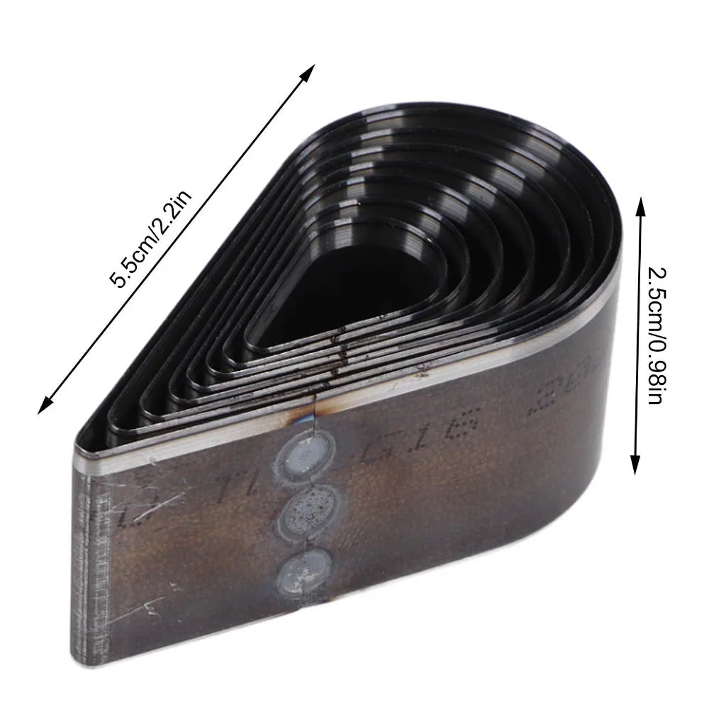 8-Piece Teardrop Leather Cutting Dies Set with Storage Box Leather Cutting Dies Nixie
