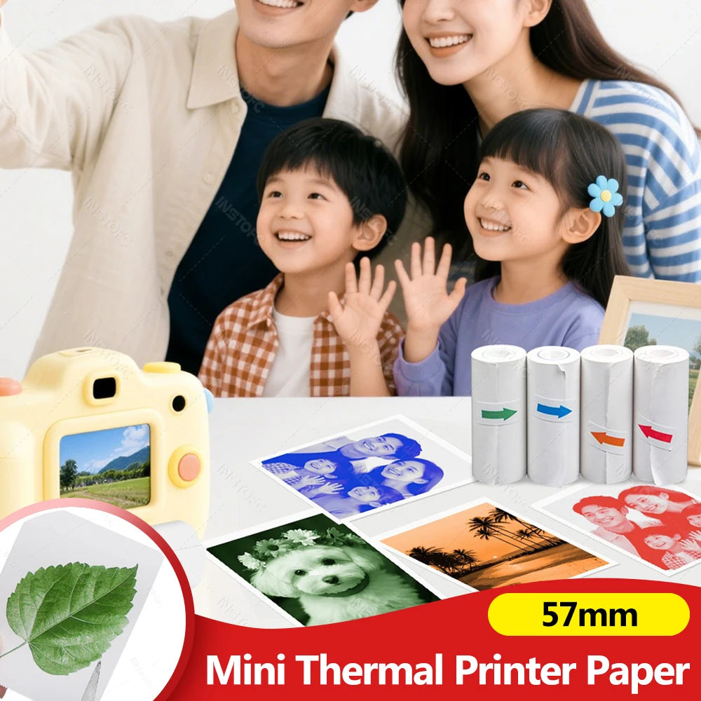 Marklife 57mm Color Thermal Sticker Paper Rolls for Mini Printer Thermal Sticker Paper Nixie