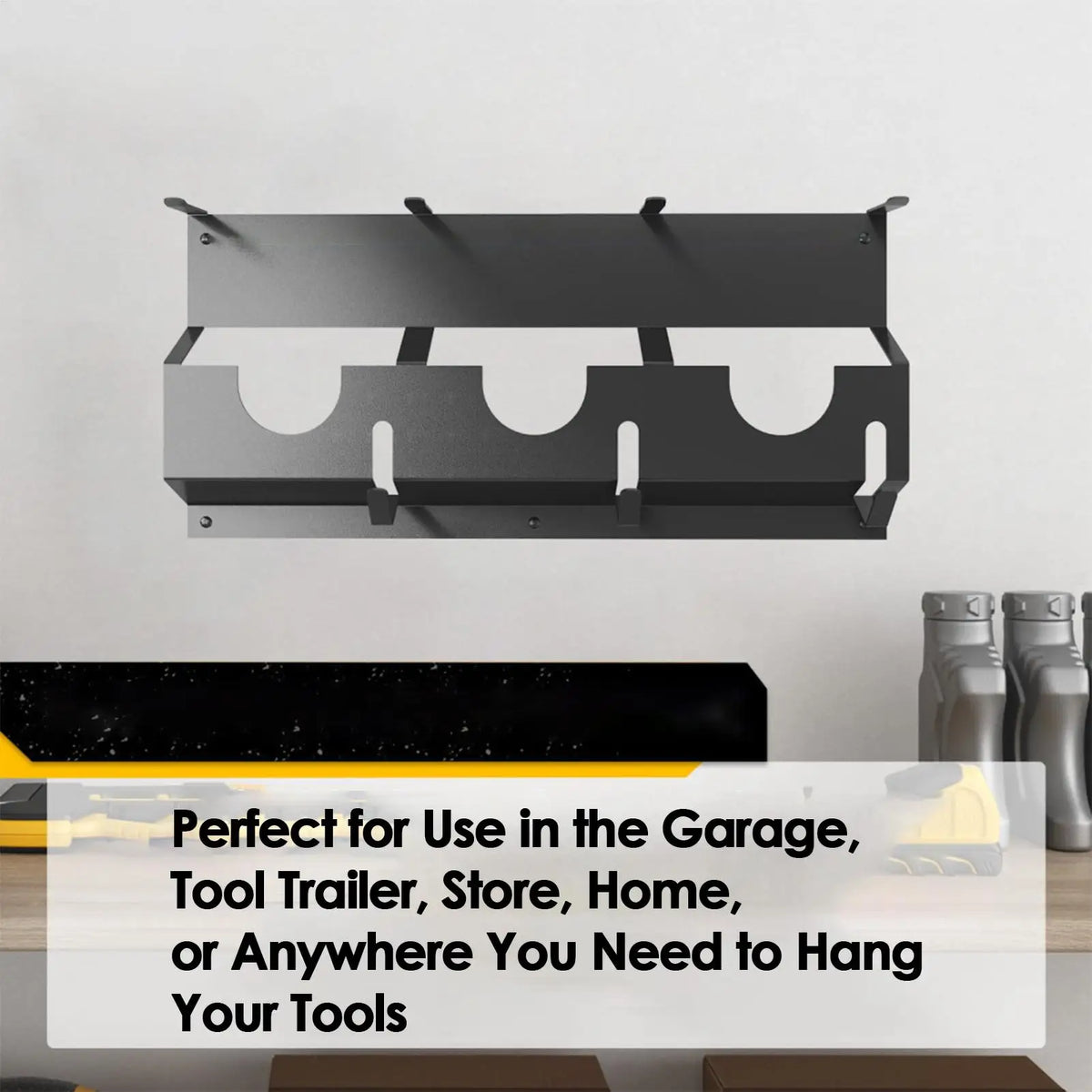 Wall Mount Angle Grinder Holder Steel Tool Organizer Rack