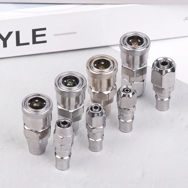 EU Type Pneumatic Quick Coupler Air Compressor Fitting 6–12MM