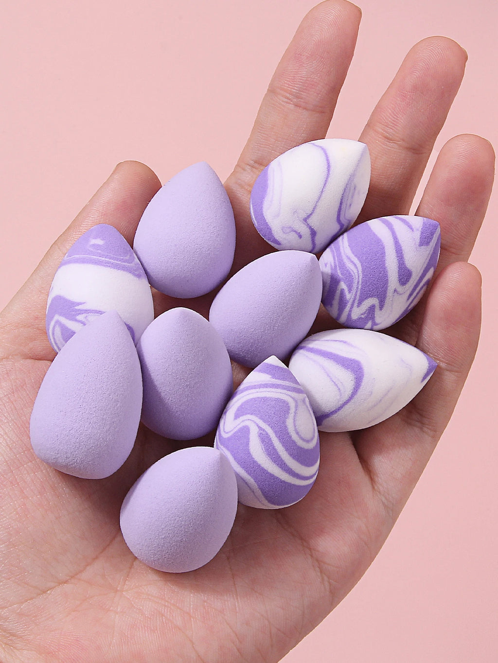 Marble Mini Makeup Sponge Set 12pc – Blending & Foundation Makeup Blending Sponge Nixie