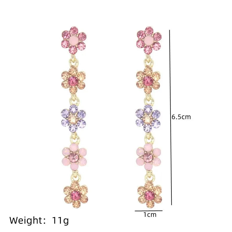 Gold Plated Heart & Bow Long Tassel Fashion Earrings Fashion Earrings Nixie