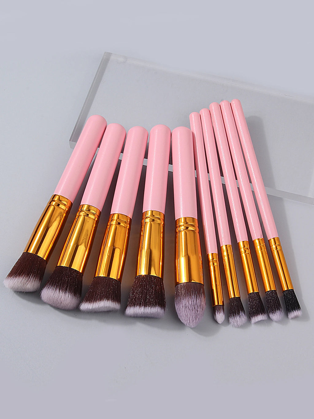 19-Piece Professional Makeup Brush Set with Sponge Puffs Makeup Brush Set Nixie pink