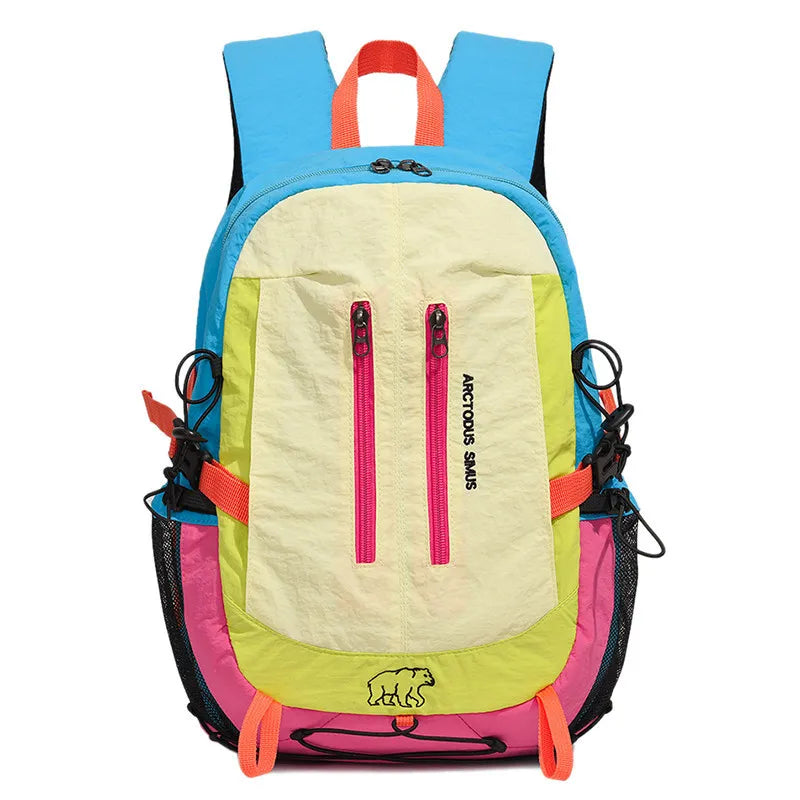 Color-Block Patchwork Backpack – Lightweight Travel Bag Women Travel Backpack Nixie