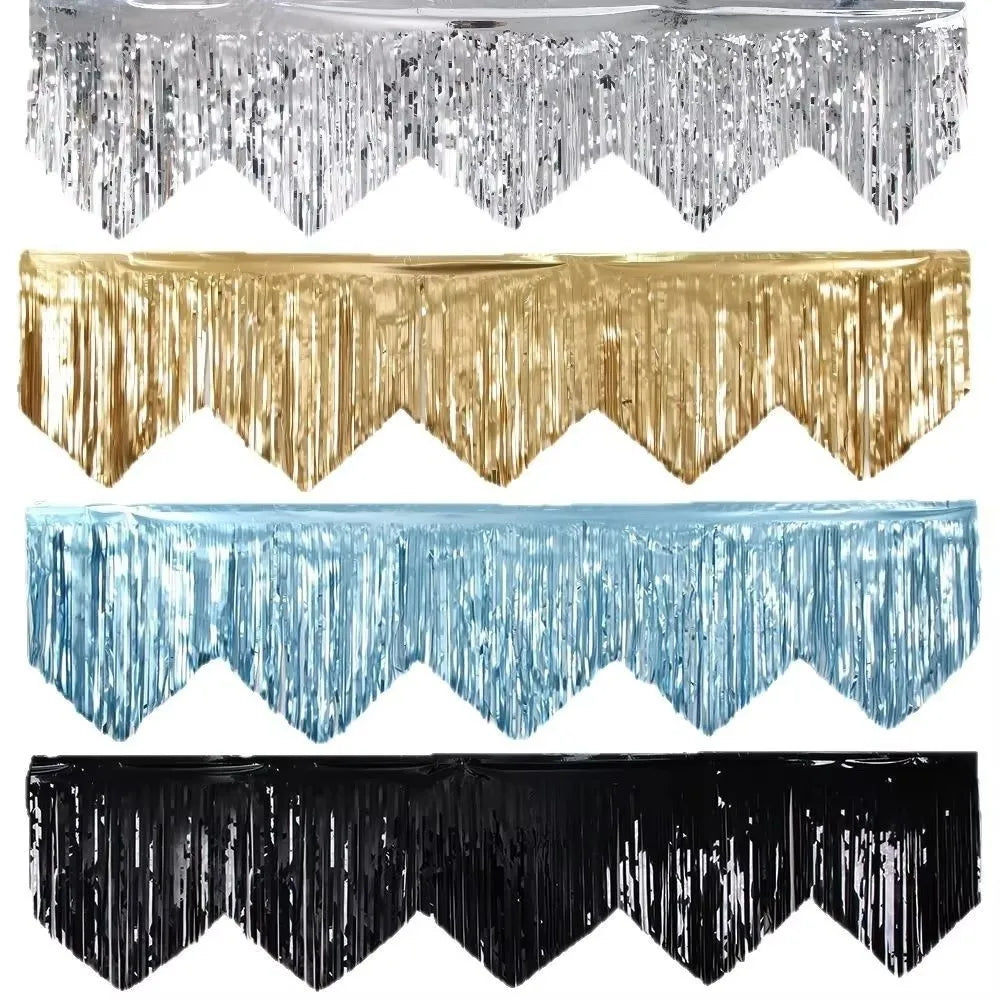 Metallic Foil Fringe Curtain 50x200cm – Party Backdrop Tassel Party Backdrop Curtain Nixie