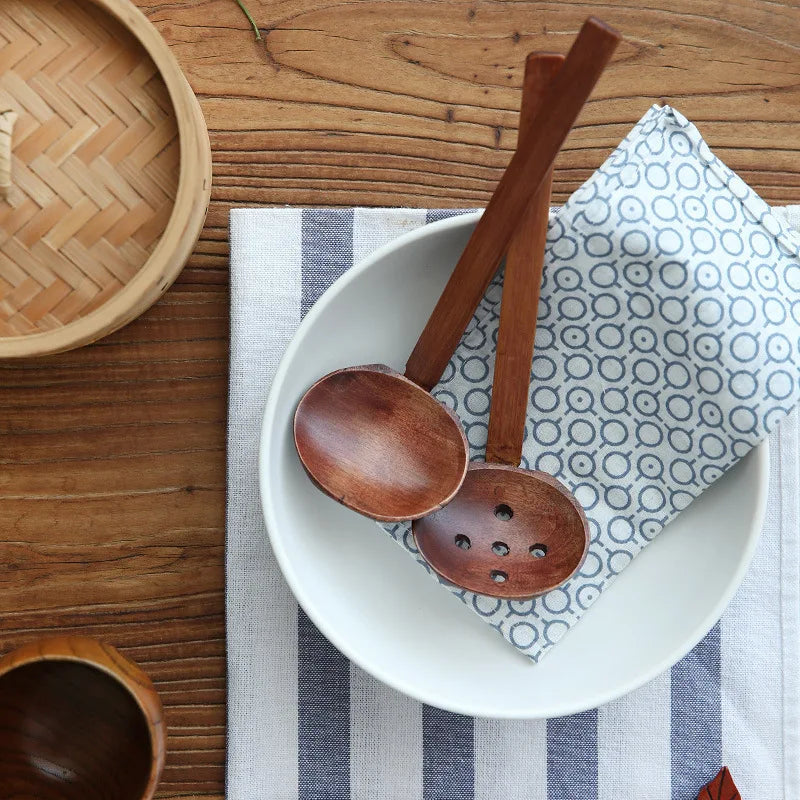 Wooden Turtle Shell Soup Spoon – Ramen & Hot Pot Ladle