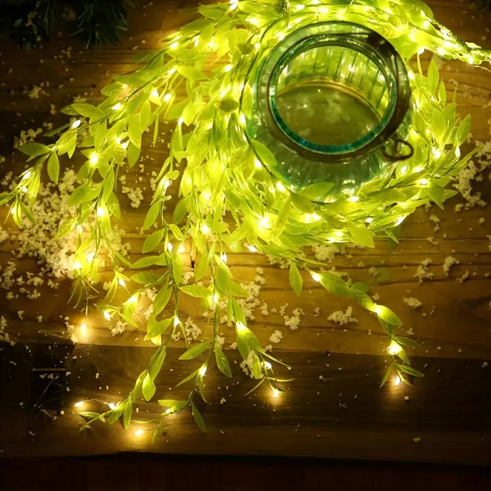 2M 20-LED Willow Vine String Lights with Artificial Flowers Decorative String Lights Nixie