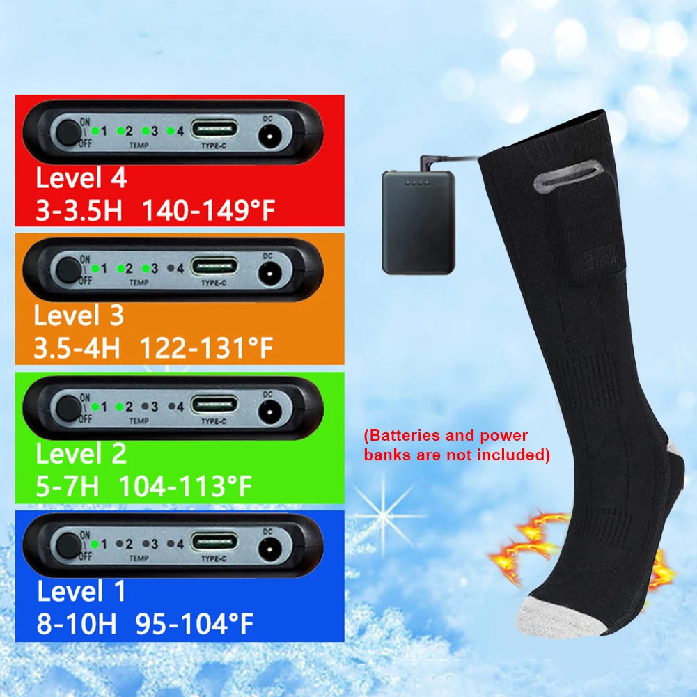 Electric Heated Socks 3-Mode Thermal Foot Warmer | Men & Women Electric Heated Socks Nixie