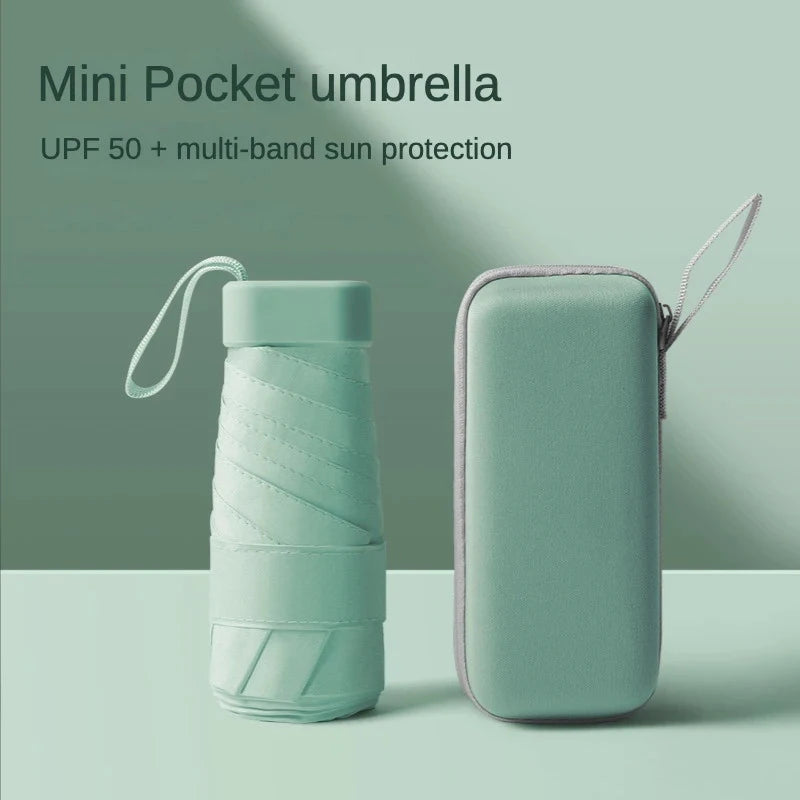 Mini Capsule Umbrella UPF 50+ Portable Travel Parasol | Sun & Rain Compact Travel Umbrella Nixie