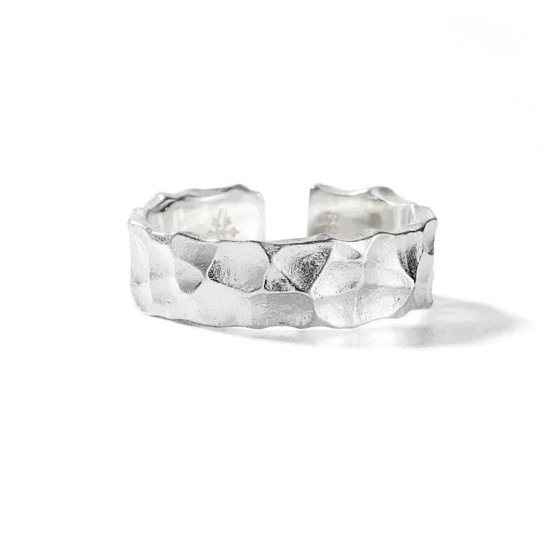 Black Punk Adjustable Mood Tracker Ring – Zinc Alloy Crystal Fashion Ring Nixie