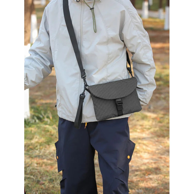 Nixie Plaid Crossbody Bag – Nylon Unisex Messenger Shoulder Bag Crossbody Messenger Bag Nixie