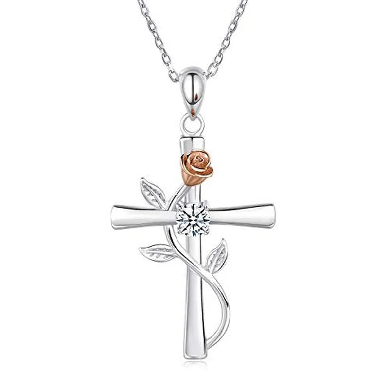 Women's Silver-Plated Flower Love Symbol Pendant Necklace Pendant Necklace Nixie Default Title