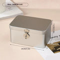 Silver Lockable Tinplate Storage Box – Jewelry & Desk Organizer Lockable Storage Box Nixie A1